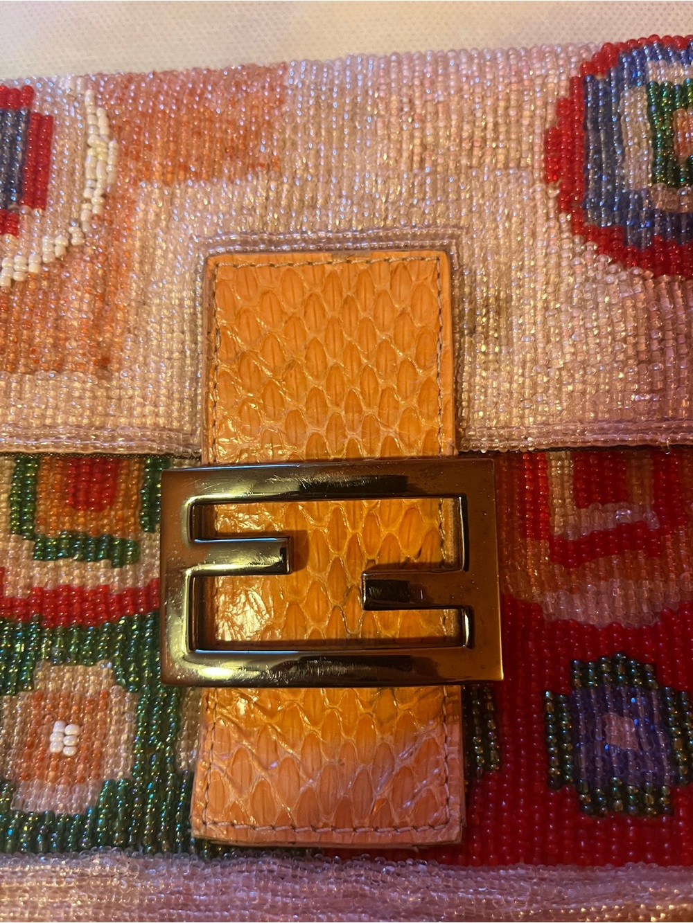 Vintage FENDI Beaded Baguette Bag – RARE Y2K Collector Piece - Picture 3 of 7